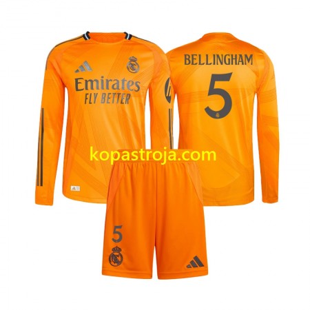 Billiga Fotbollströjor Real Madrid Jude Bellingham 5 Barn Borta tröja 2024/25 Långärmad
